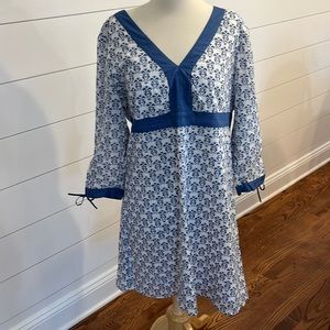 Vineyard Vines Blue and White cotton dress. Women size 16.